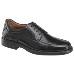Johnston & Murphy Stanton Moc Toe In Black Calfskin (Men's)