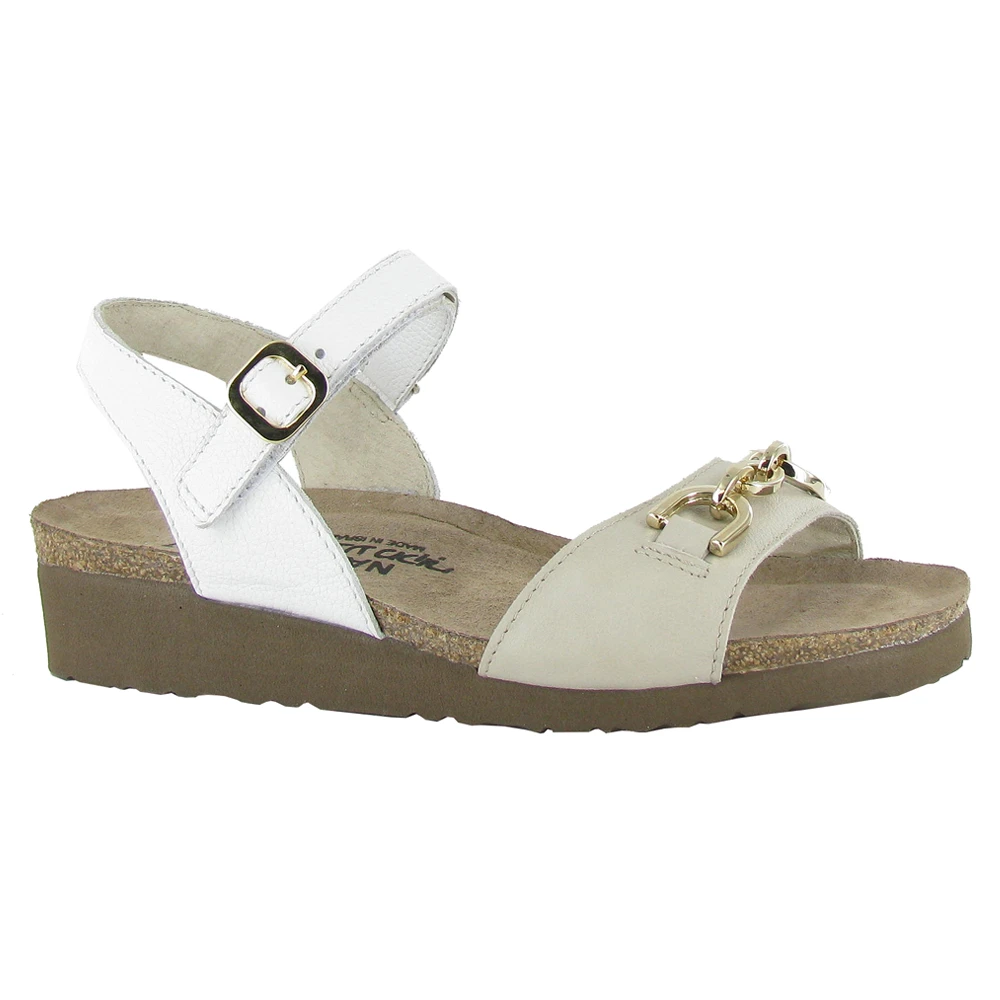 Naot Aubrey Sandal Soft Ivory/Soft White Leather (Women's)