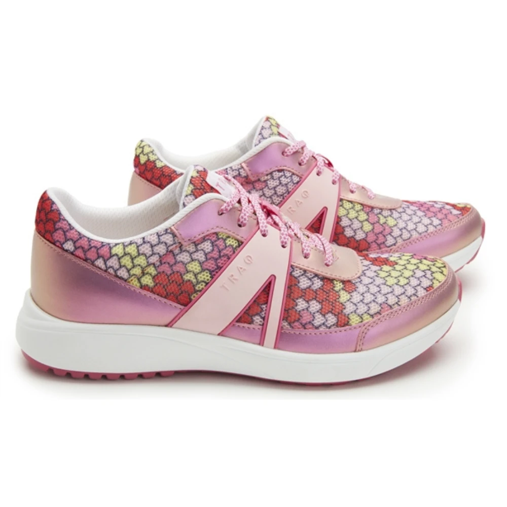 TRAQ® By Alegria Qarma 2 Honeycomb Pink Sneaker (Women's) - Image 4