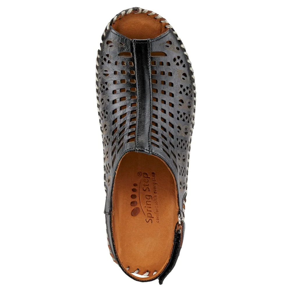 Spring Step Bohemianish Sandal Black Leather (Women's) - Image 3