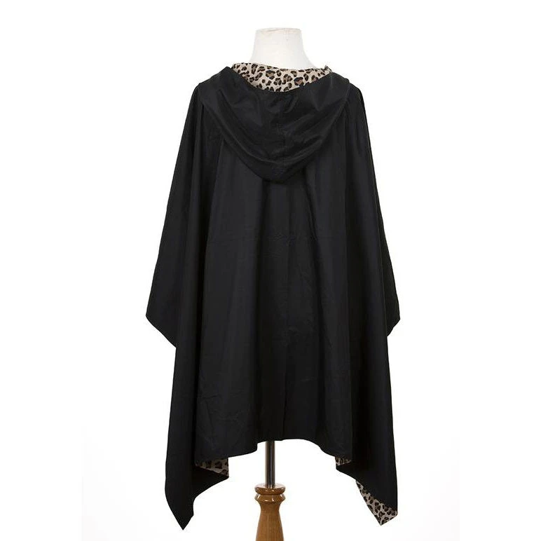 RAINRAPS RainRap Hooded Black & Leopard (Women's) - Image 4