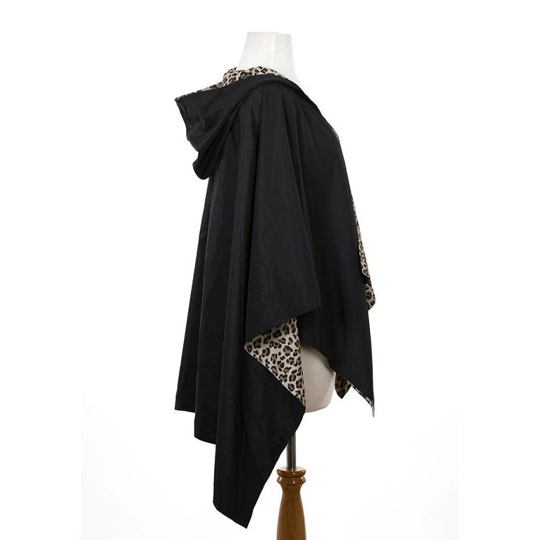 RAINRAPS RainRap Hooded Black & Leopard (Women's) - Image 5
