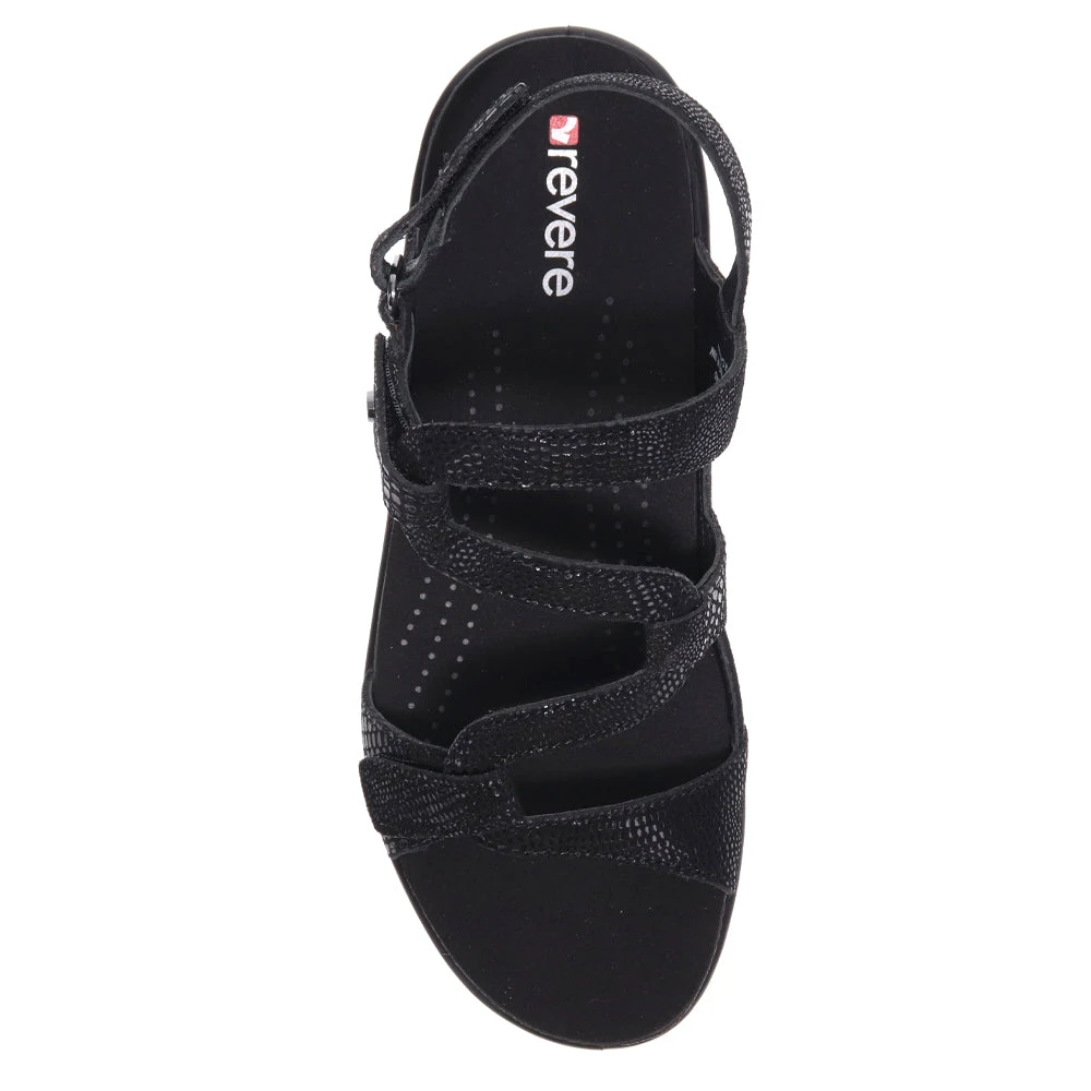 Revere Miami Sandal Black Lizard (Women's) 8 Revere Miami Sandal Black Lizard (Women's) - Image 6