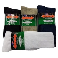 Comfort Fit Crew Socks Black Size 8-11