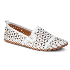 Spring Step Flowerflow Shoe White Leather (Women's)