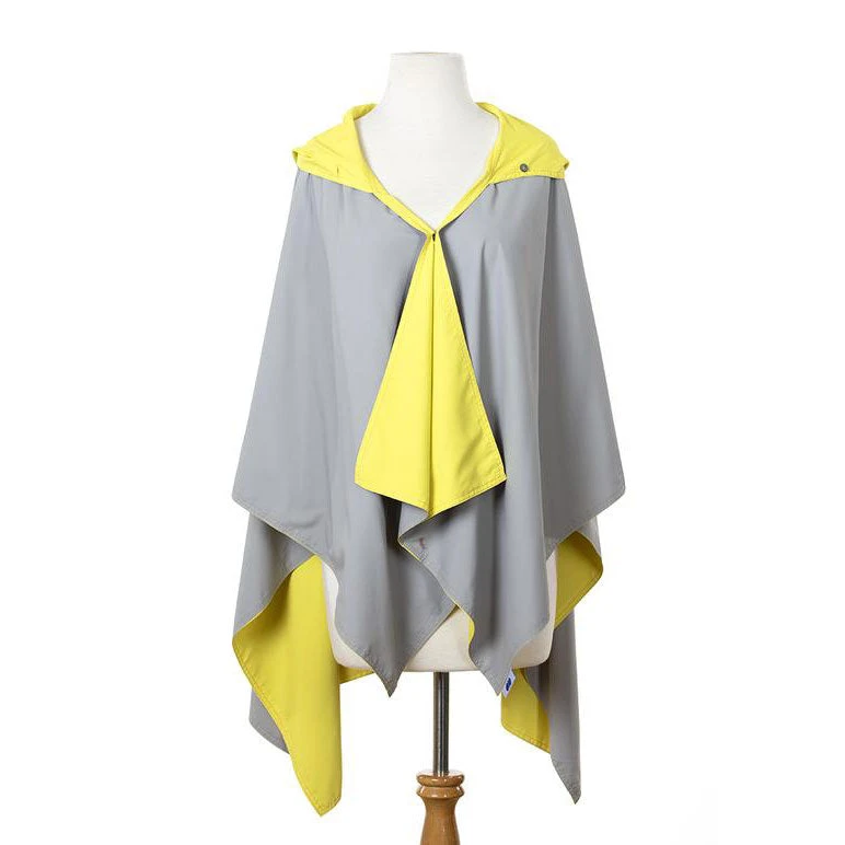 RAINRAPS RainRap Hooded Yellow & Grey (Women's) - Image 2