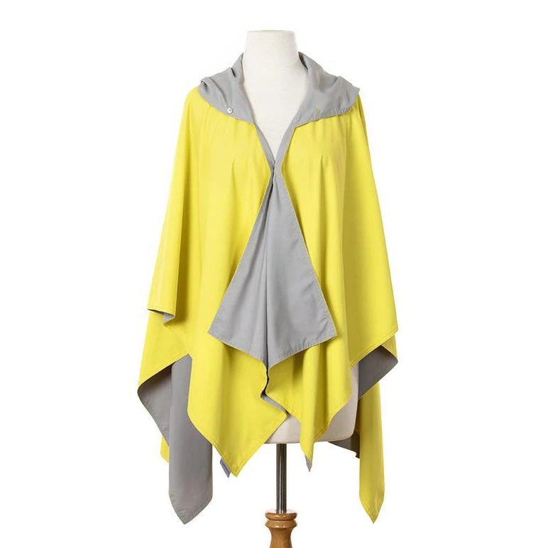 RAINRAPS RainRap Hooded Yellow & Grey (Women's) - Image 3