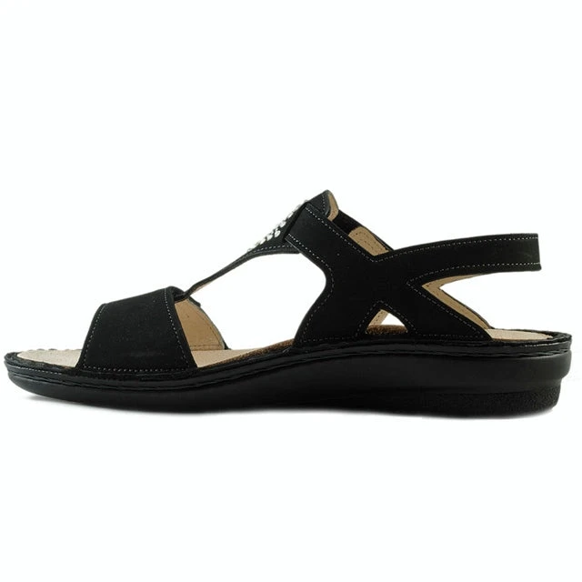 Finn Comfort Calvia Sandal Black Nubuck (Women's) - Image 2