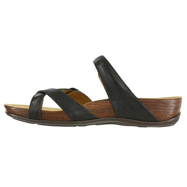 SAS Shelly Slide Sandal Black Leather (Women's) - Image 2