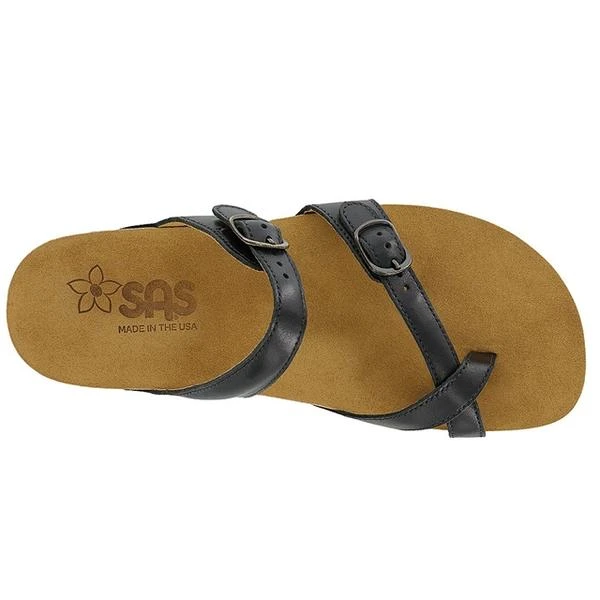 SAS Shelly Slide Sandal Black Leather (Women's) - Image 3