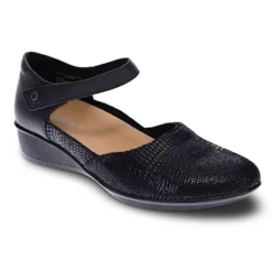 Revere Osaka Black Lizard Mary Jane Shoe (Women's)