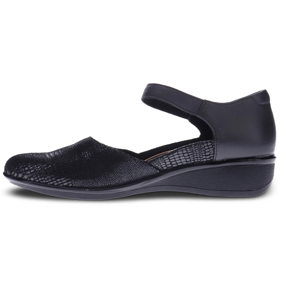 Revere Osaka Black Lizard Mary Jane Shoe (Women's) 4 Revere Osaka Black Lizard Mary Jane Shoe (Women's) - Image 2