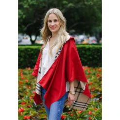 RAINRAPS RainRap Hooded Jester Red & Plaid (Women's)