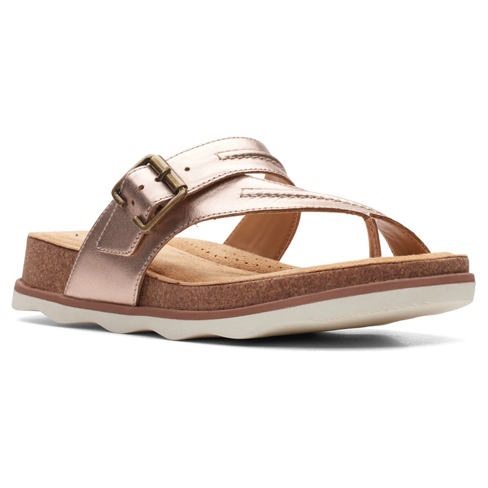 Clarks Brynn Madi Sandal Rose Gold Leather (Women's)