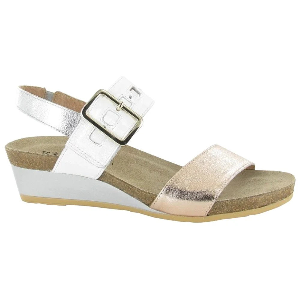 Naot Dynasty Wedge Rose Gold/White/Silver (Women's) 3 Naot Dynasty Wedge Rose Gold/White/Silver (Women's)