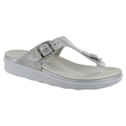 SAS Sanibel T-Strap Sandal Plata Silver (Women's)