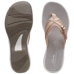 Clarks Breeze Sea Sandal Taupe (Women's) -ECCO Sales Tau 7