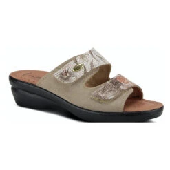 Flexus By Spring Step Kina Slide Sandal Taupe Multi (Women's)