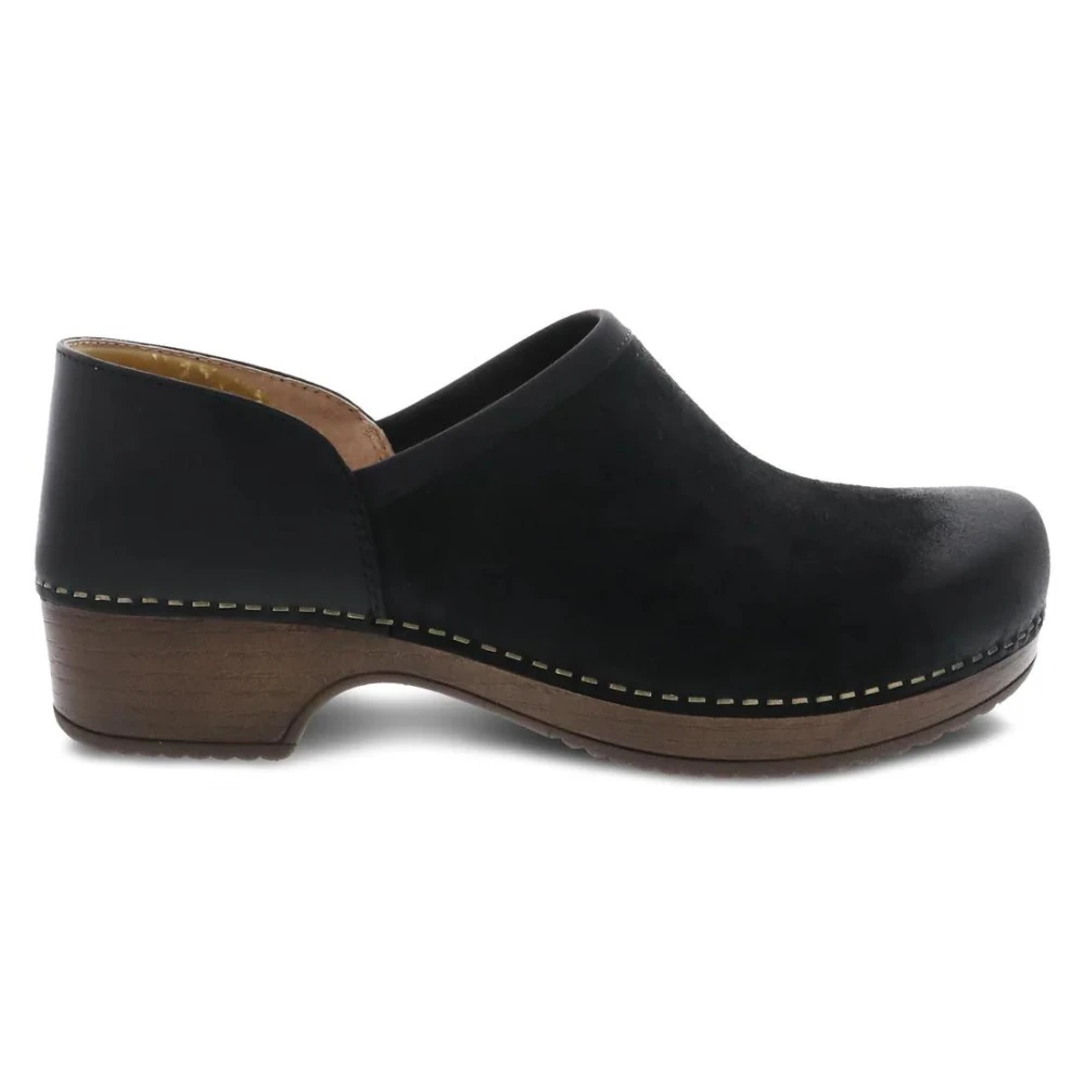 Dansko Brenna Black Burnished Suede Clog (Women's) - Image 2