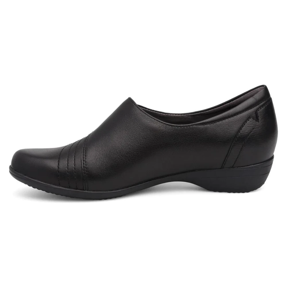 Dansko Franny Wide Black Milled Nappa Leather Slip-On (Women's) - Image 2