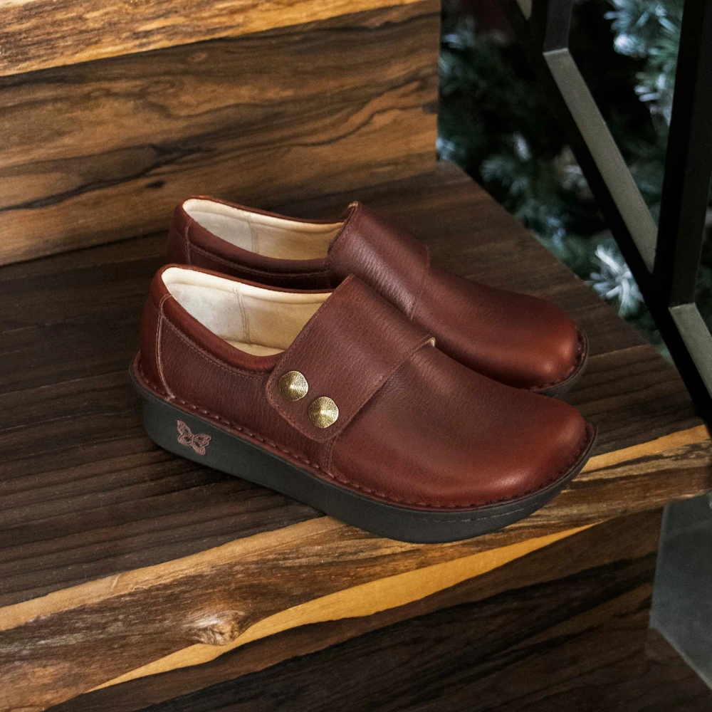 Alegria Deliah Chestnut Leather Slip-On (Women's) 8 Alegria Deliah Chestnut Leather Slip-On (Women's) - Image 6