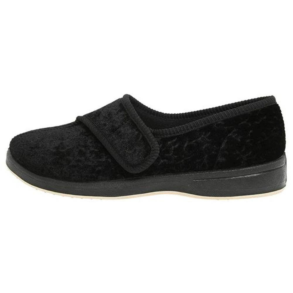 Foamtreads Jewel Slipper Black Velour (Women's) 4 Foamtreads Jewel Slipper Black Velour (Women's) - Image 2