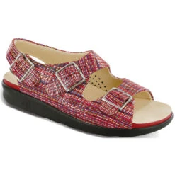 SAS Relaxed Sandal Rainbow Red Leather (Women's)